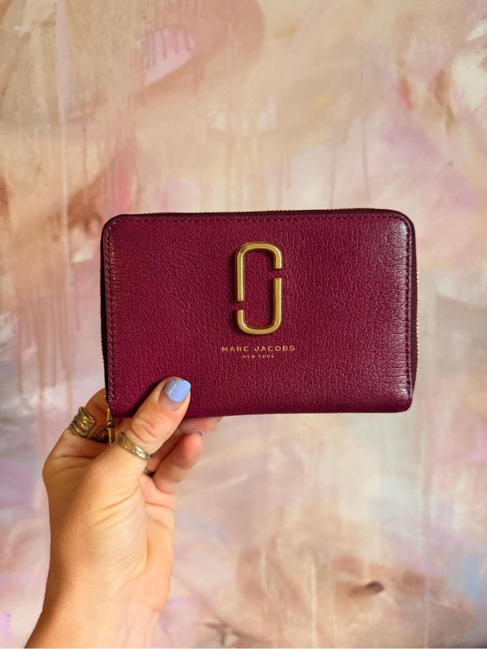 Marc Jacobs Women's Zip Wallet in Deep Berry Plum